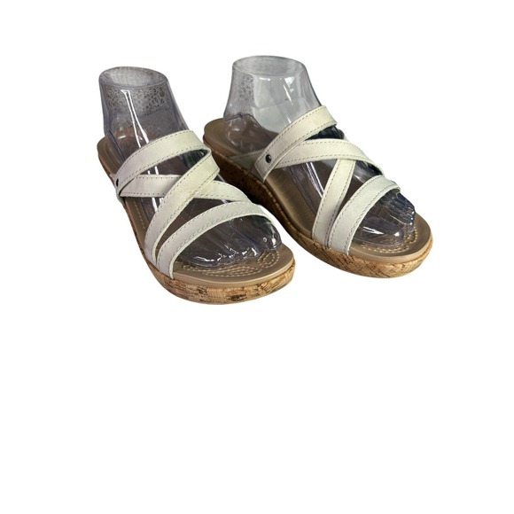 Crocs A-Leigh Mini Wedge Leather Women's Size 9W Sandals‎ - Picture 1 of 10
